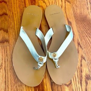 Tory Burch gold sandals